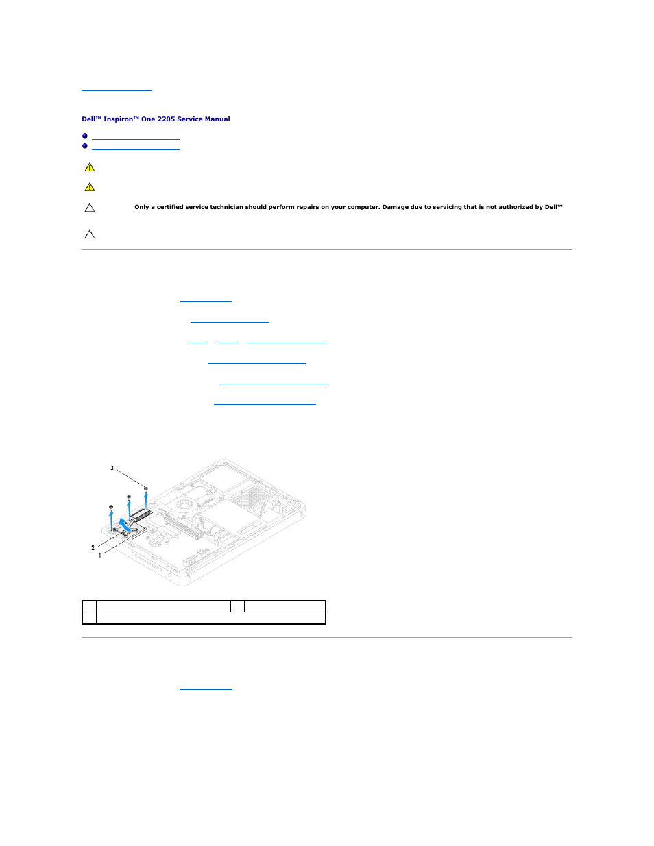 Mxm assembly (optional), Removing the mxm assembly, Replacing the mxm assembly | Dell Inspiron One 2205 (Mid 2010) User Manual | Page 41 / 74