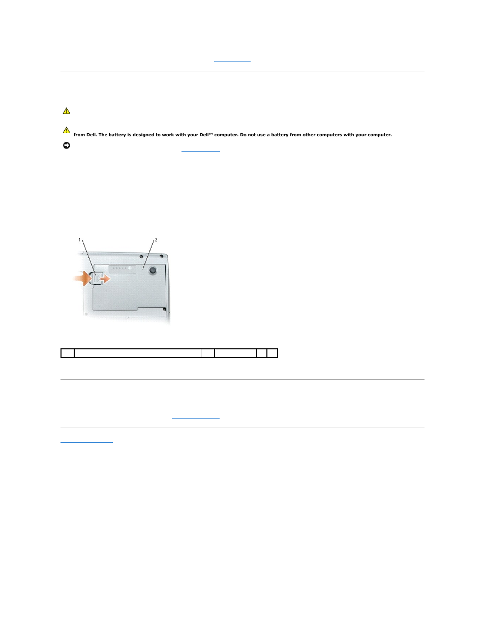 Replacing the battery, Storing a battery | Dell Latitude D520 User Manual | Page 14 / 99