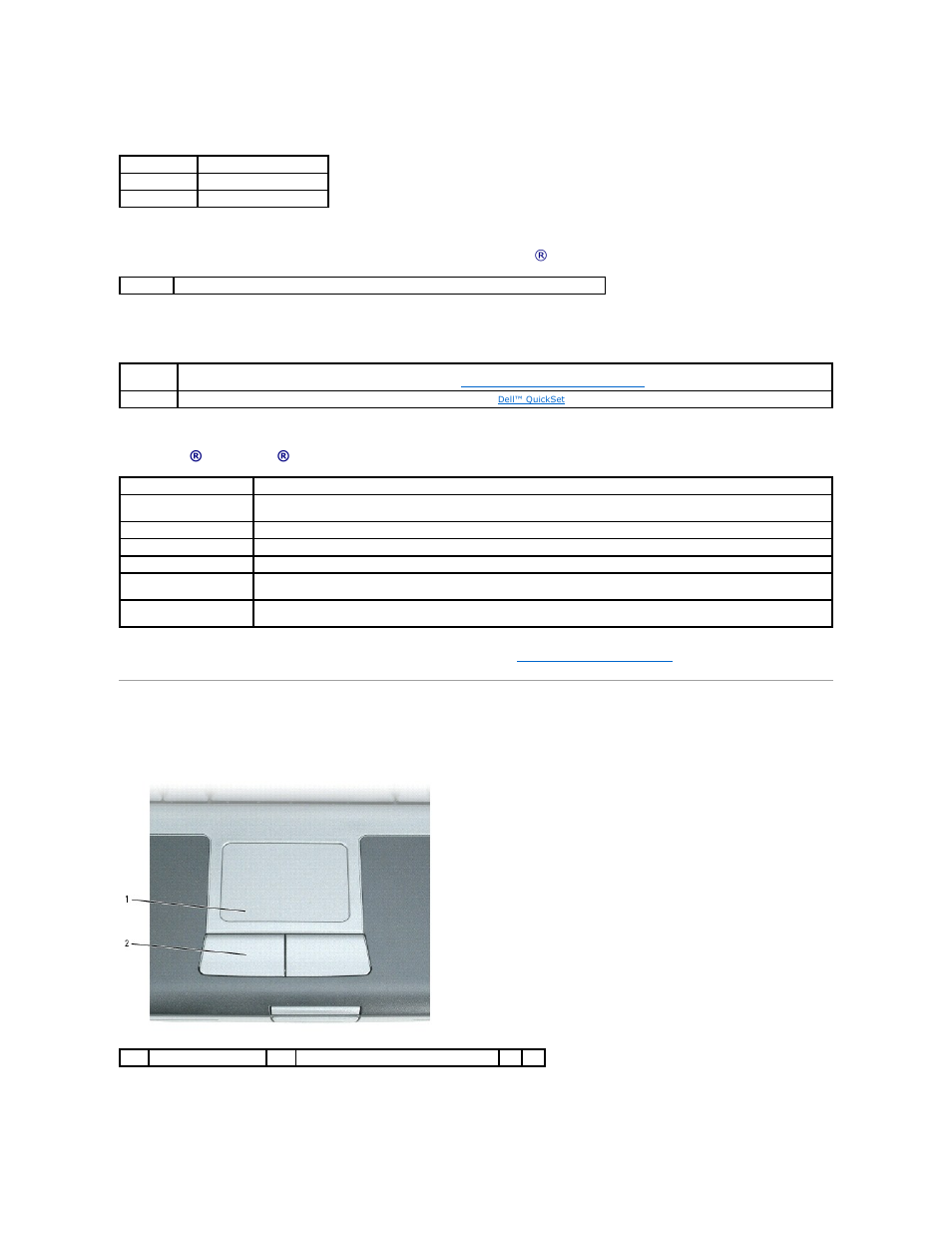 Touch pad, Speaker functions, Power management | Microsoft® windows® logo key functions | Dell Latitude D520 User Manual | Page 43 / 99