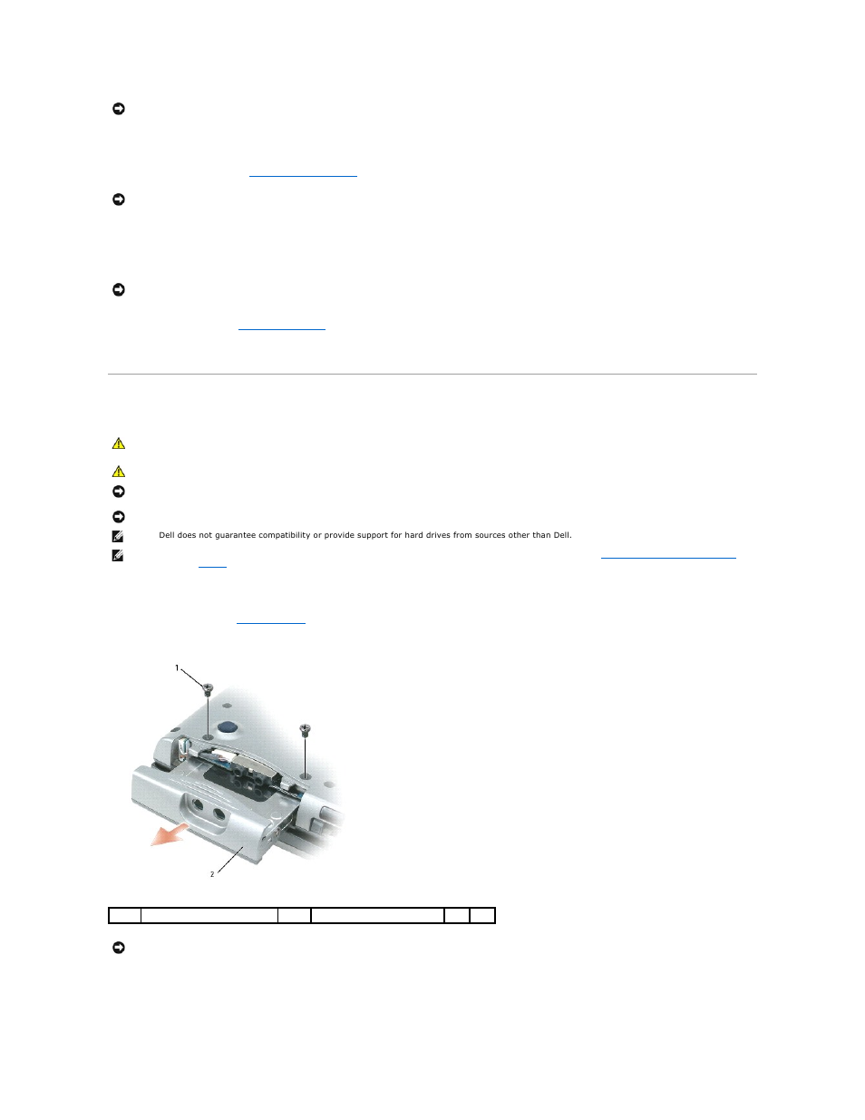 Hard drive | Dell Latitude D520 User Manual | Page 57 / 99