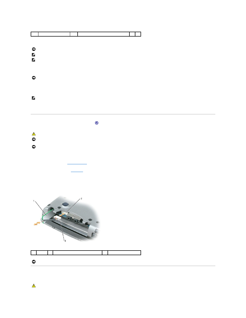 Internal card with bluetooth® wireless technology, Coin-cell battery | Dell Latitude D520 User Manual | Page 64 / 99