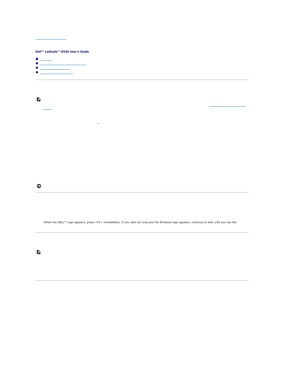 System setup program, Overview, Viewing the system setup screens | System setup screens, Commonly used settings, Changing the boot sequence | Dell Latitude D520 User Manual | Page 70 / 99