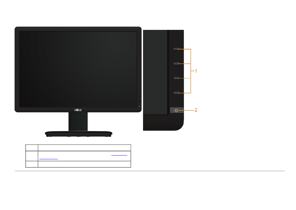 Identifying parts and controls, Identifying parts and controls front view | Dell IN1940MW Display User Manual | Page 6 / 53