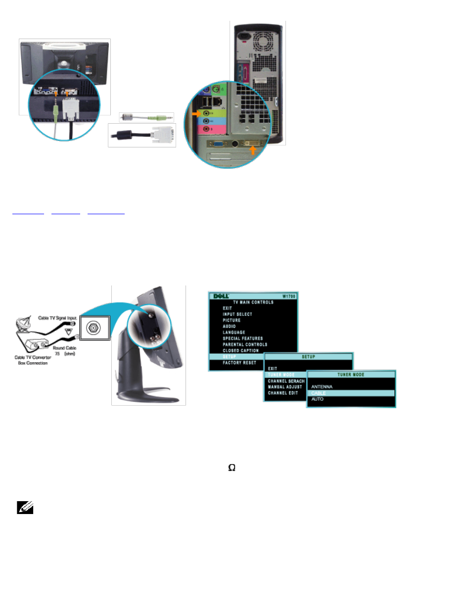 Connecting as a tv | Dell LCD TV W1700 User Manual | Page 51 / 75