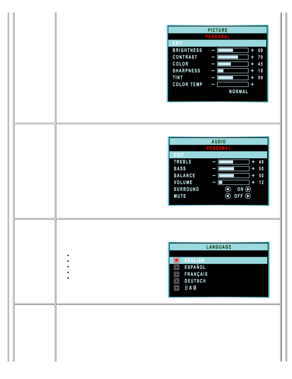 Dell LCD TV W1700 User Manual | Page 69 / 75