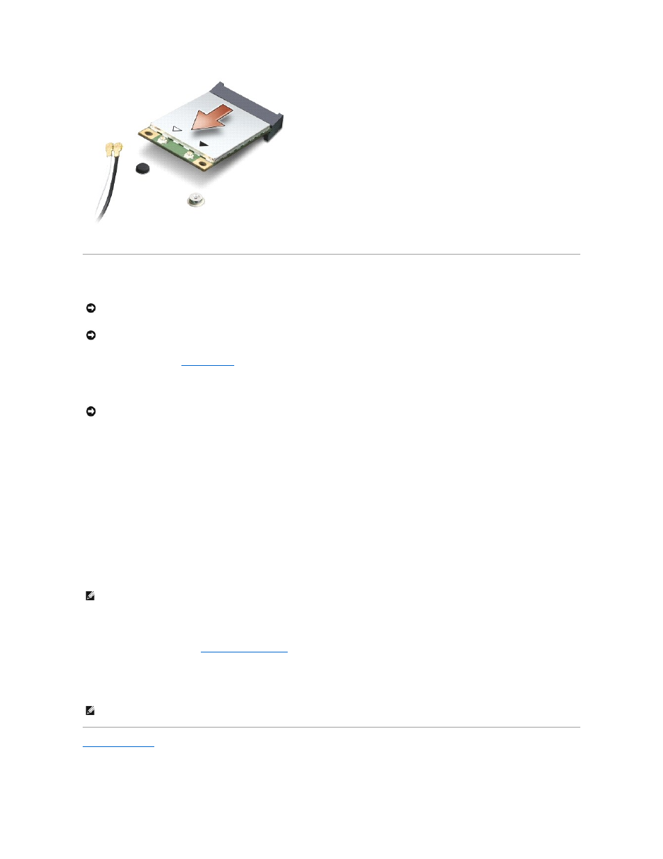 Replacing the wlan card | Dell Vostro A840 (Mid 2008) User Manual | Page 29 / 36