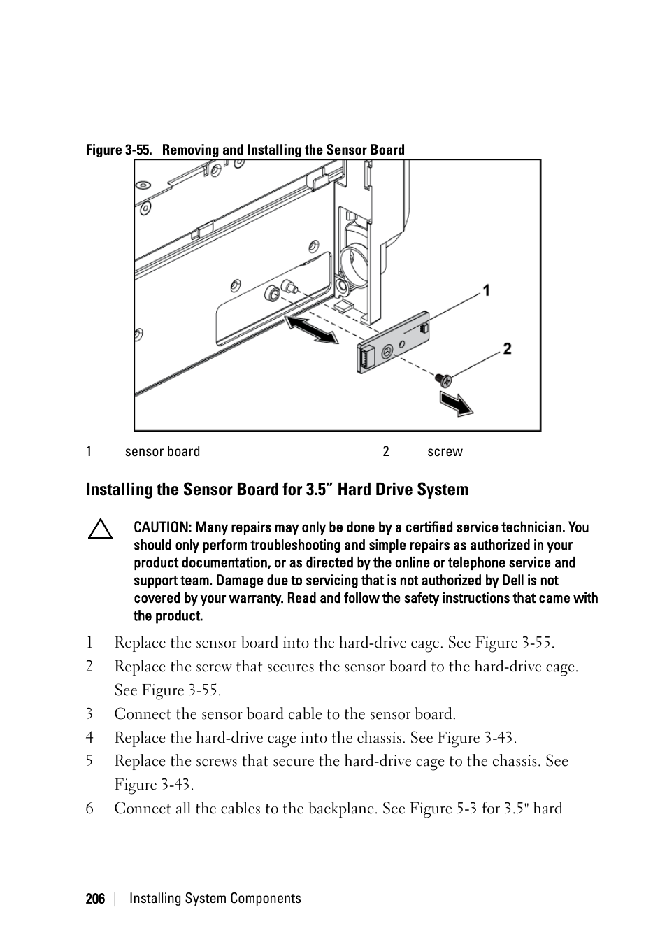 Ee figure 3-55 | Dell PowerEdge C6145 User Manual | Page 206 / 250