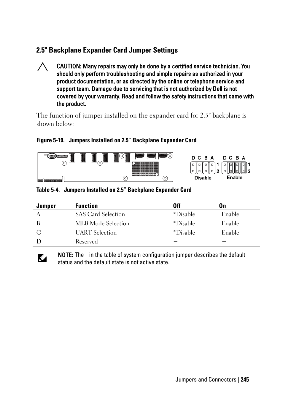 5" backplane expander card jumper settings | Dell PowerEdge C6145 User Manual | Page 245 / 250