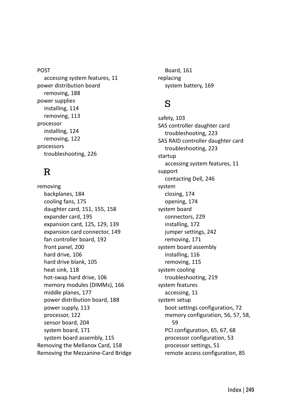 Dell PowerEdge C6145 User Manual | Page 249 / 250