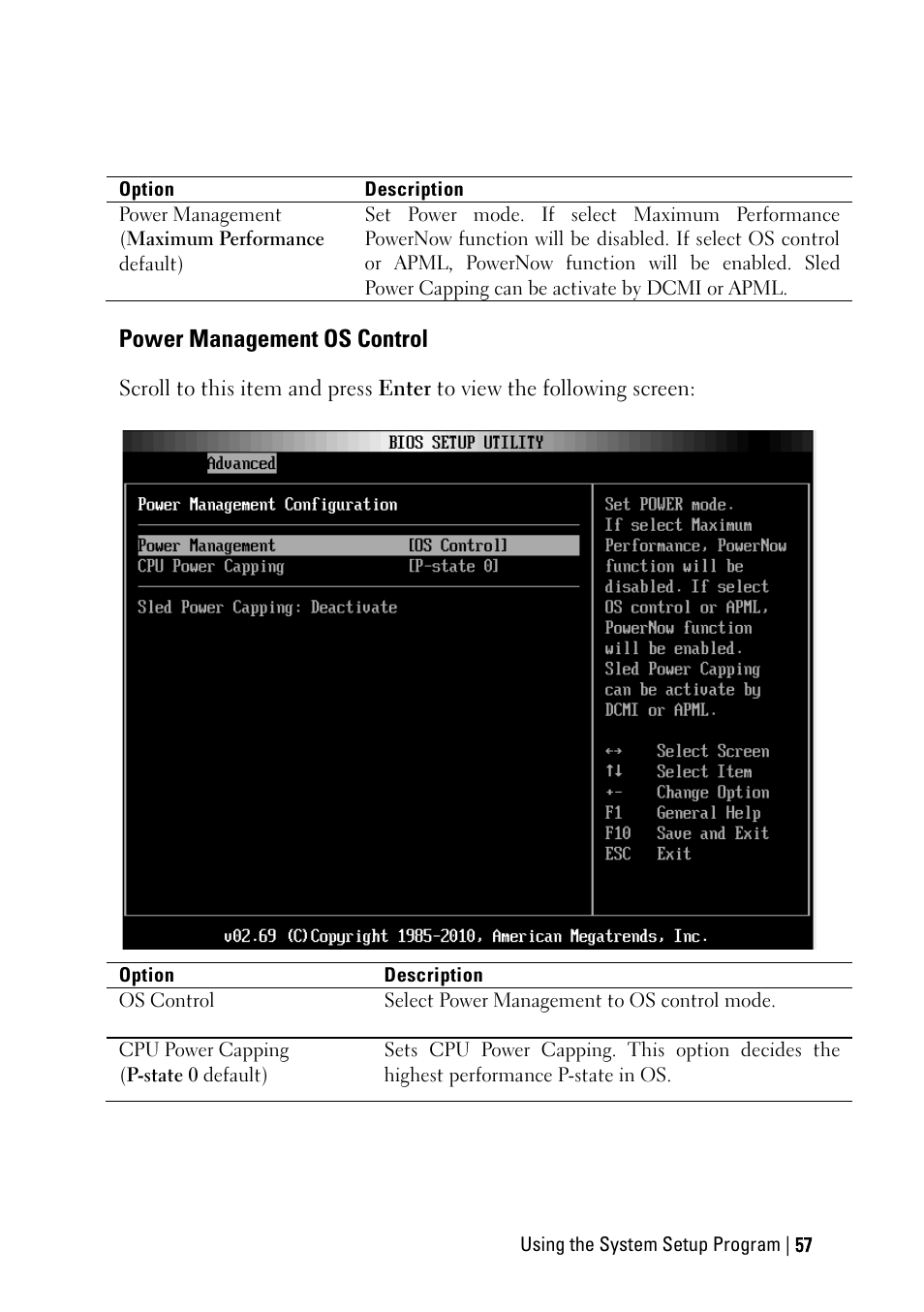 Power management os control | Dell PowerEdge C6145 User Manual | Page 57 / 250