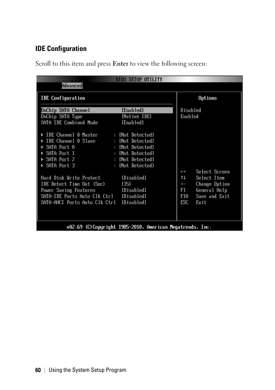 Ide configuration | Dell PowerEdge C6145 User Manual | Page 60 / 250