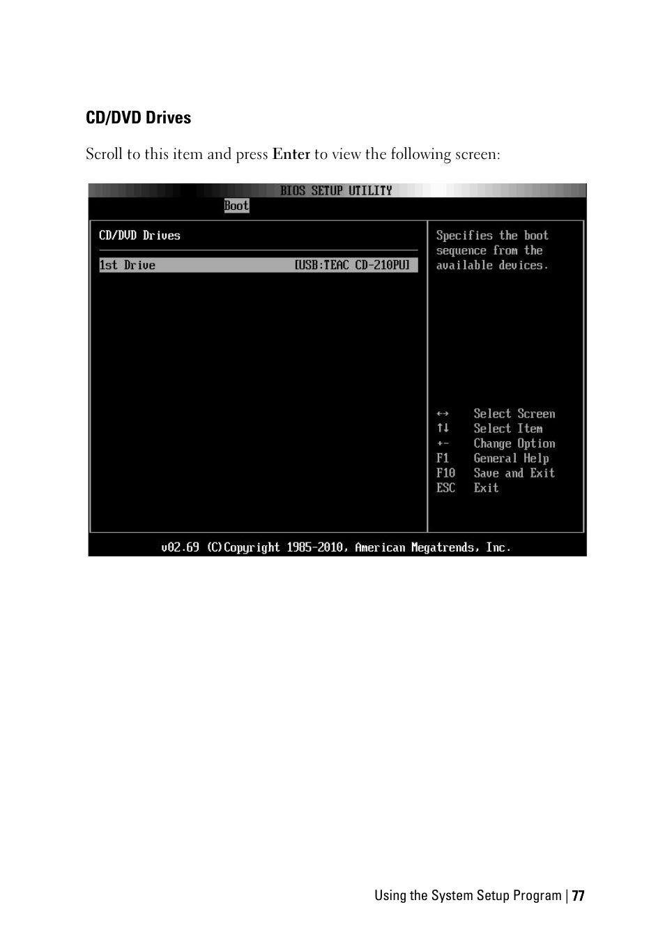 Cd/dvd drives | Dell PowerEdge C6145 User Manual | Page 77 / 250