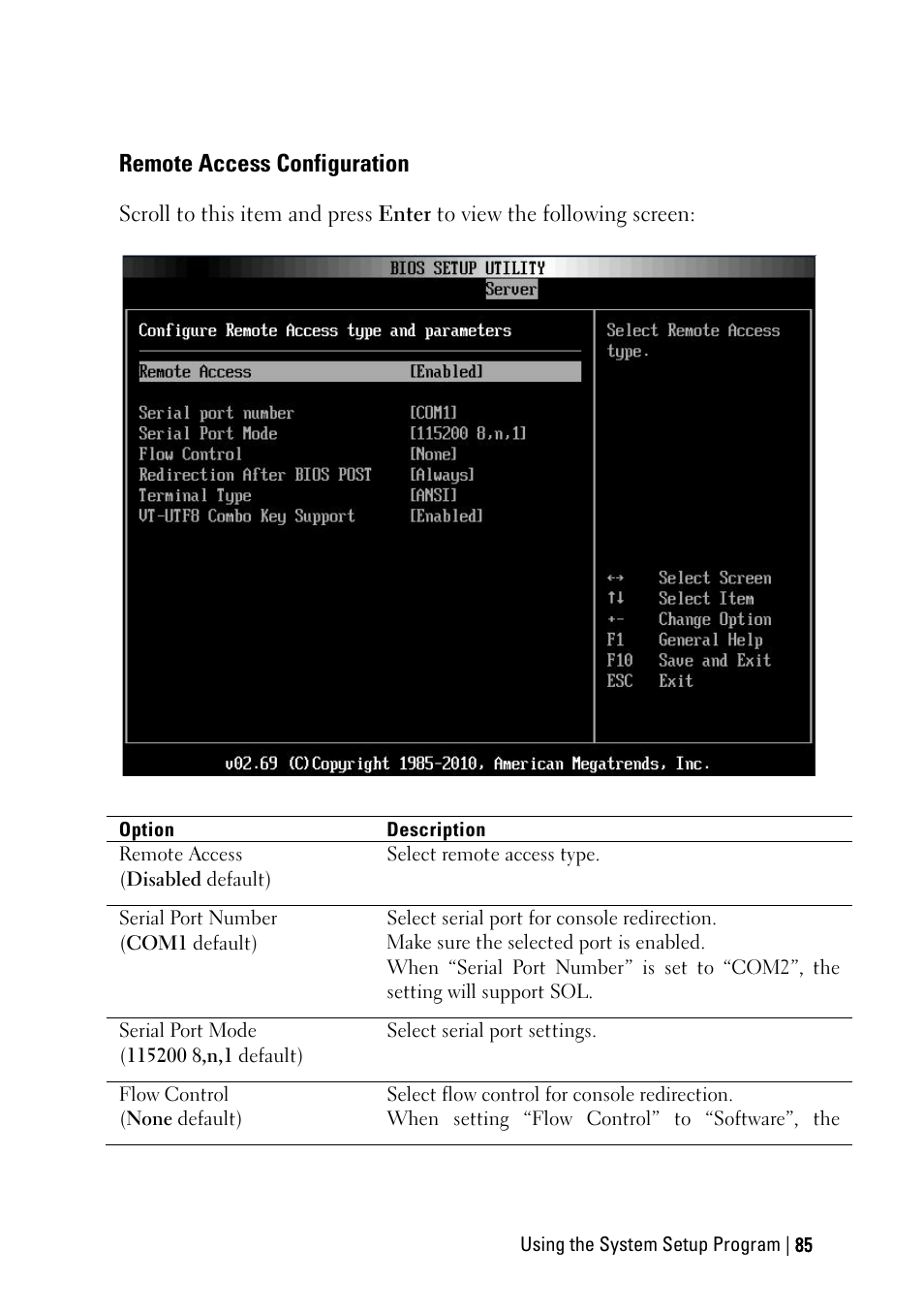 Remote access configuration | Dell PowerEdge C6145 User Manual | Page 85 / 250