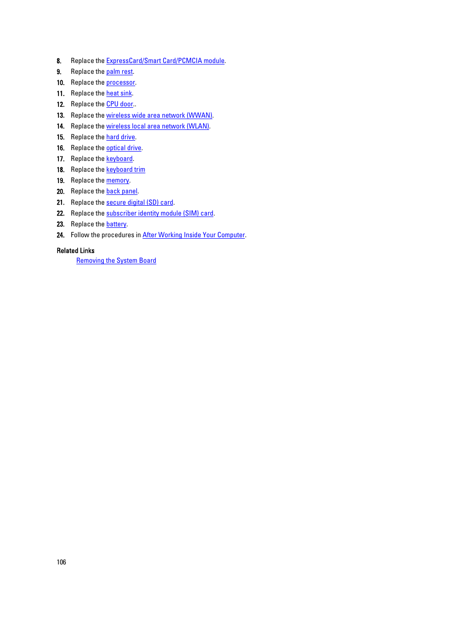 Dell Latitude E5420M (Early 2011) User Manual | Page 106 / 159