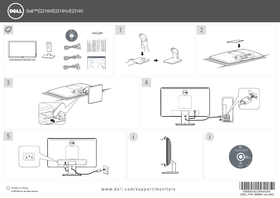 Dell E2314H Monitor User Manual | 1 page