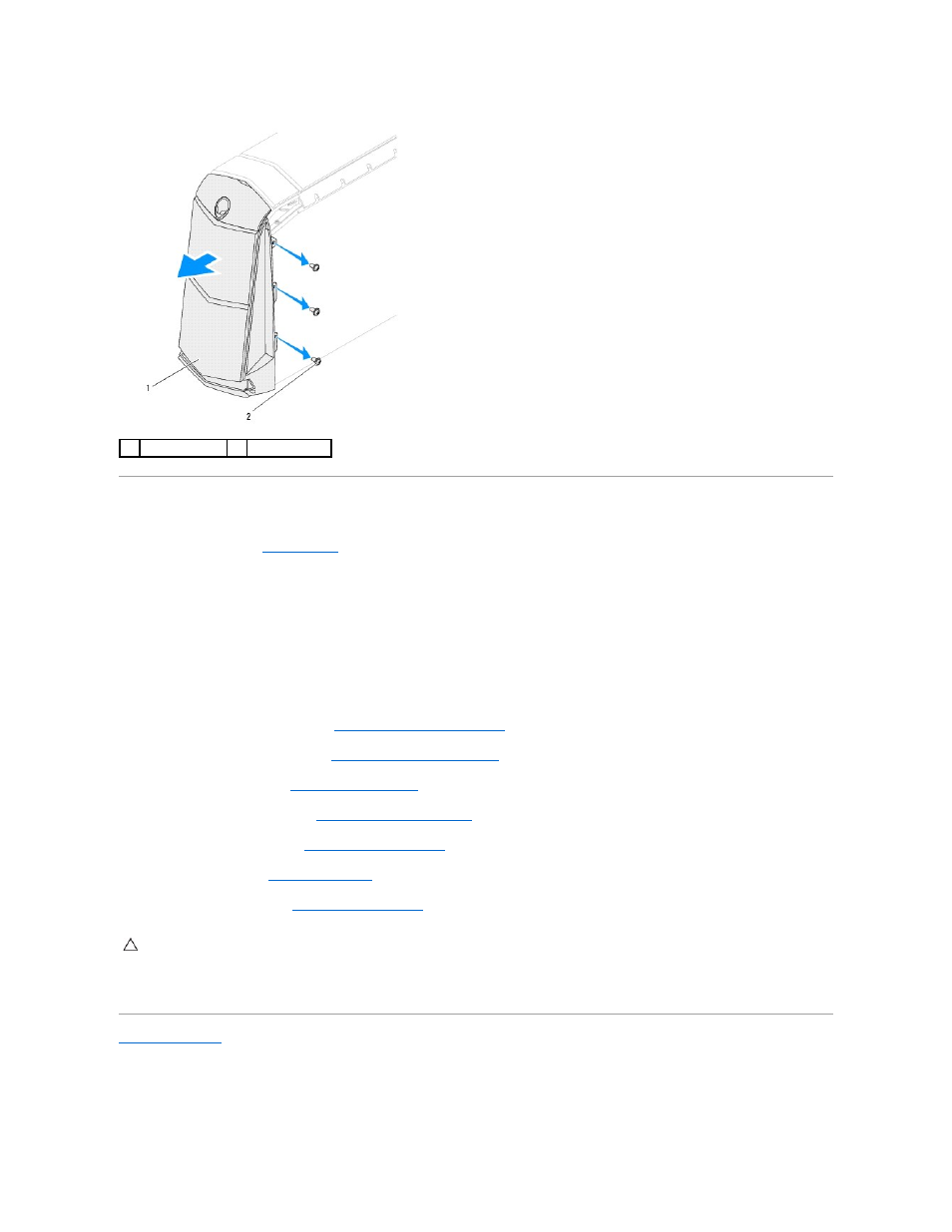 Replacing the front bezel | Dell Alienware Aurora R3 (Early 2011) User Manual | Page 15 / 64