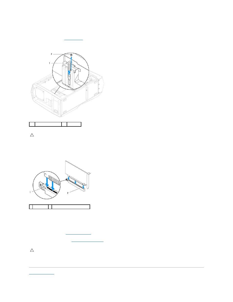 Replacing the pci-express card(s) | Dell Alienware Aurora R3 (Early 2011) User Manual | Page 28 / 64