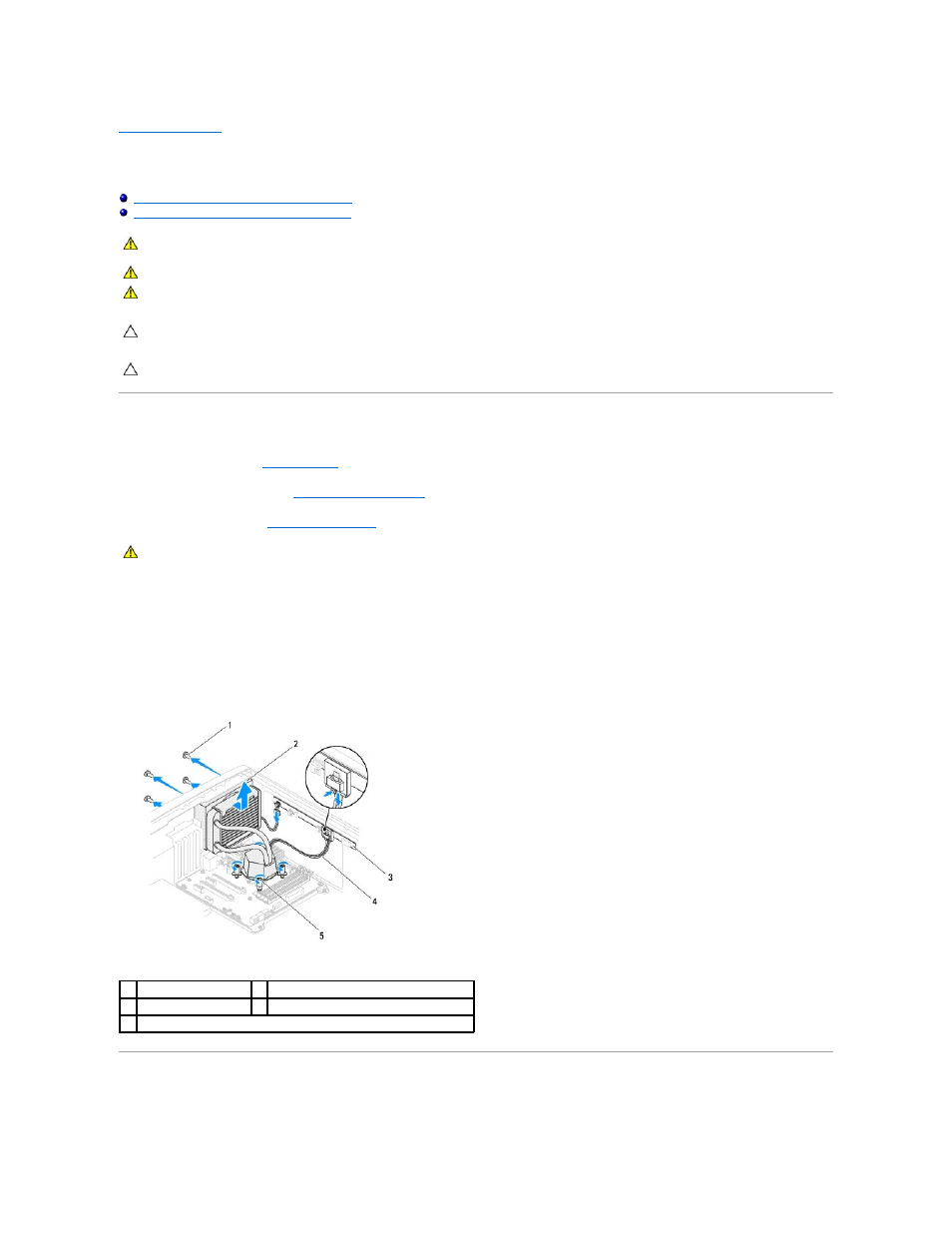 Processor liquid-cooling assembly, Removing the processor liquid-cooling assembly, Replacing the processor liquid-cooling assembly | Dell Alienware Aurora R3 (Early 2011) User Manual | Page 30 / 64