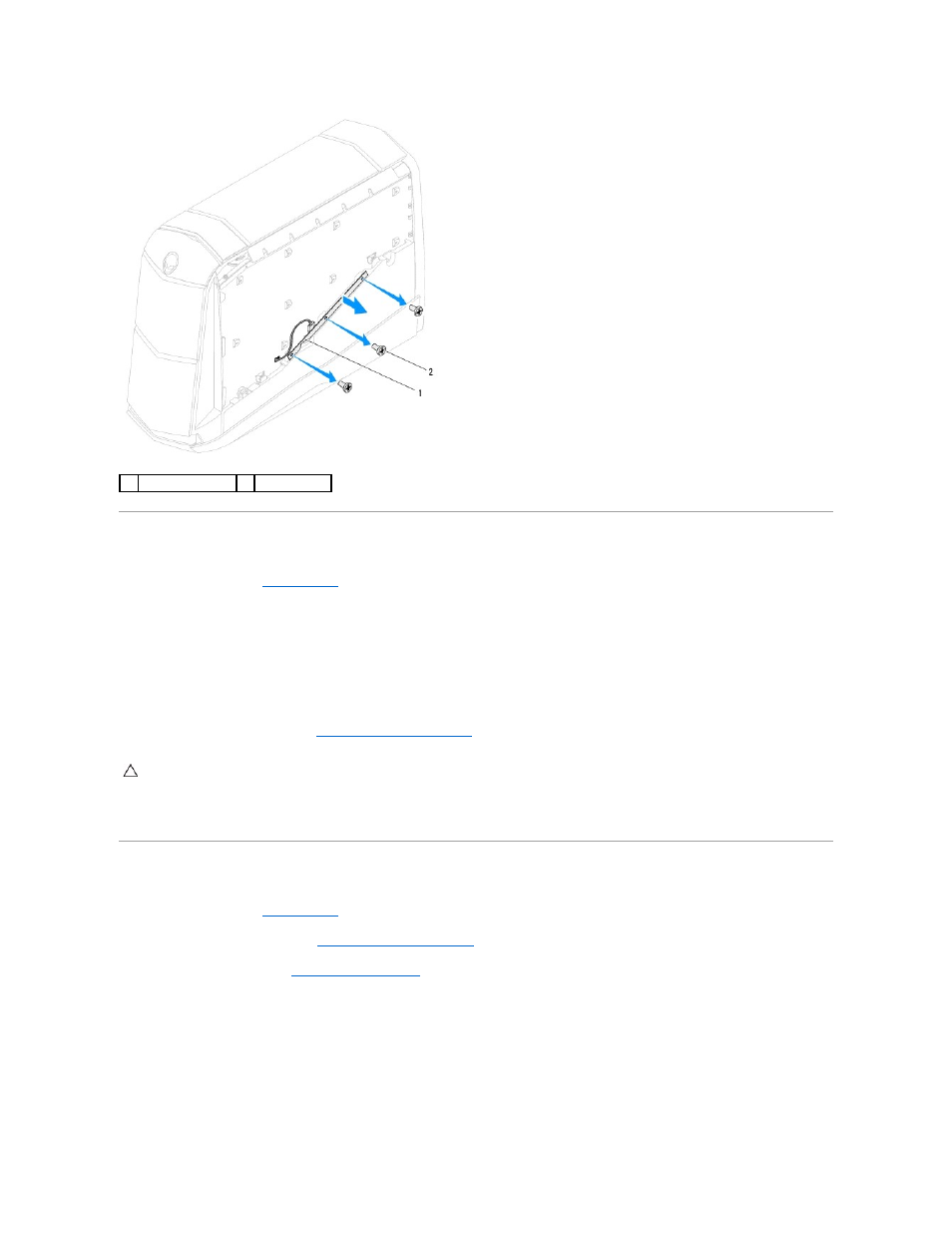 Replacing the lighting board, Removing the right-side middle panel | Dell Alienware Aurora R3 (Early 2011) User Manual | Page 39 / 64