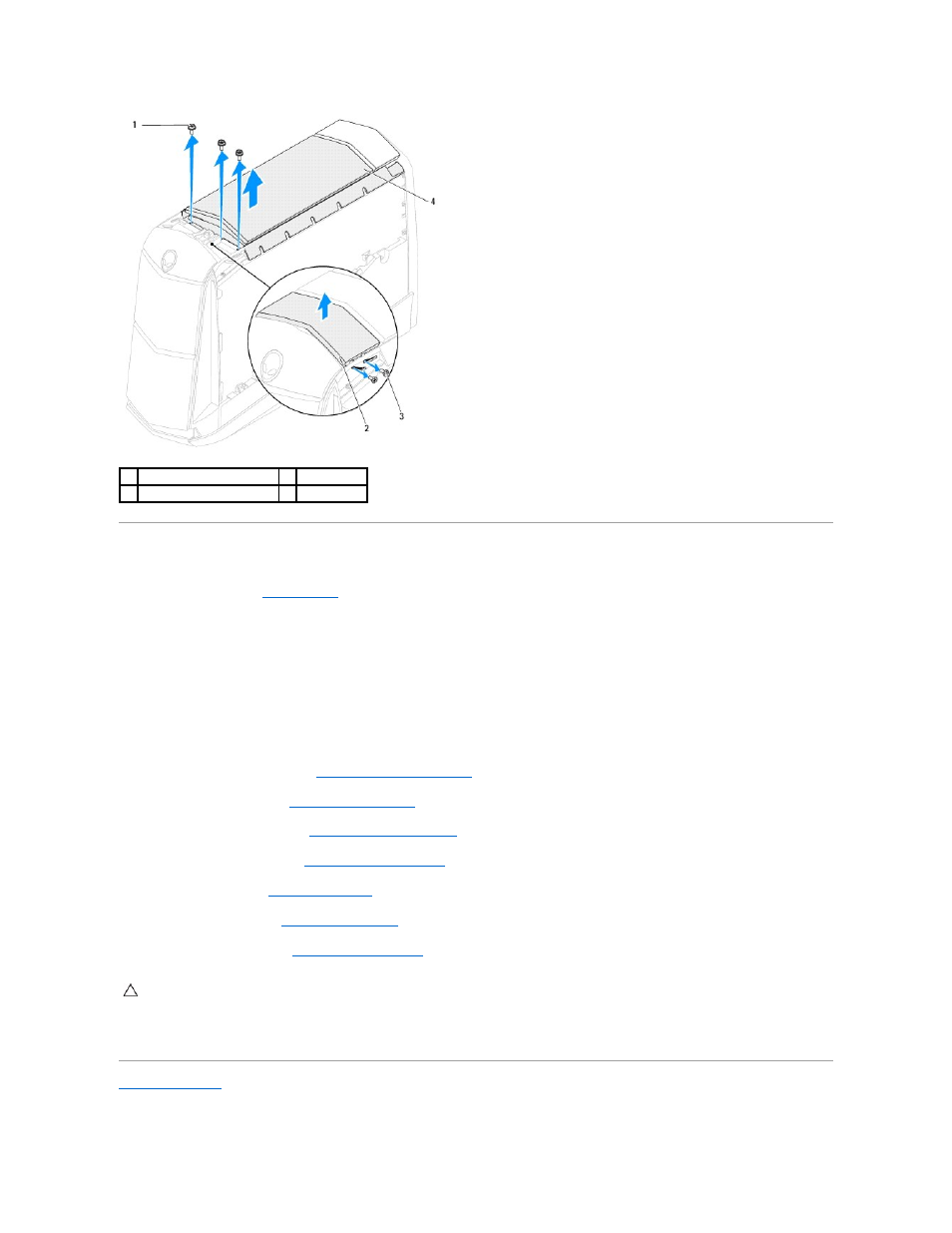 Replacing the top vent | Dell Alienware Aurora R3 (Early 2011) User Manual | Page 61 / 64