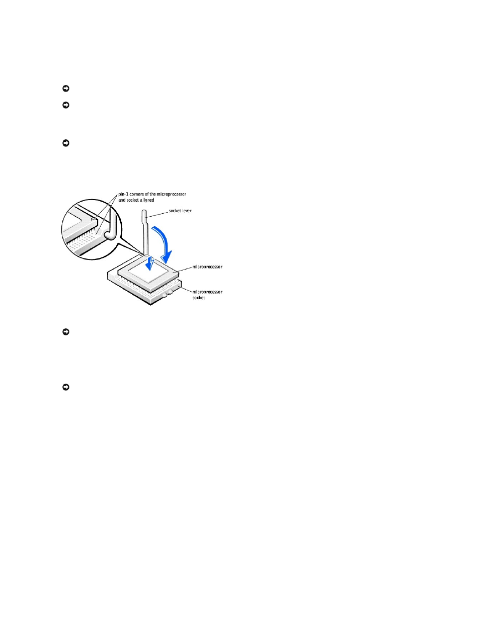 Installing the microprocessor | Dell Dimension 8300 User Manual | Page 28 / 49