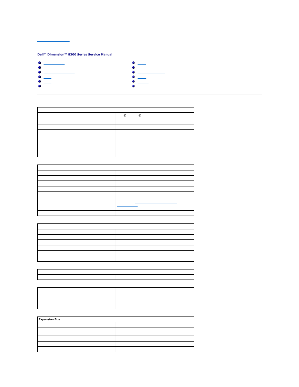 Technical specifications | Dell Dimension 8300 User Manual | Page 33 / 49