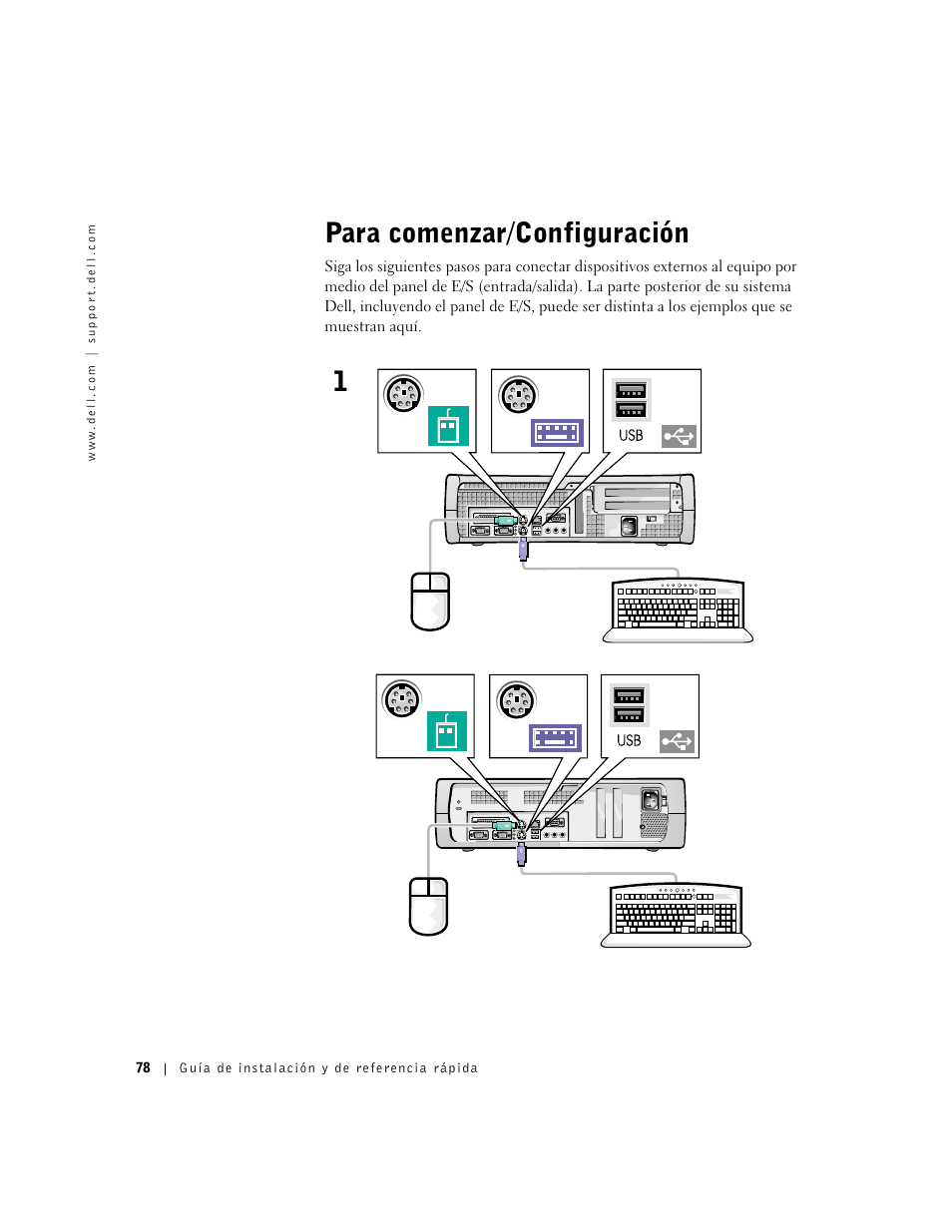 Para comenzar/configuración | Dell OptiPlex GX50 User Manual | Page 79 / 103
