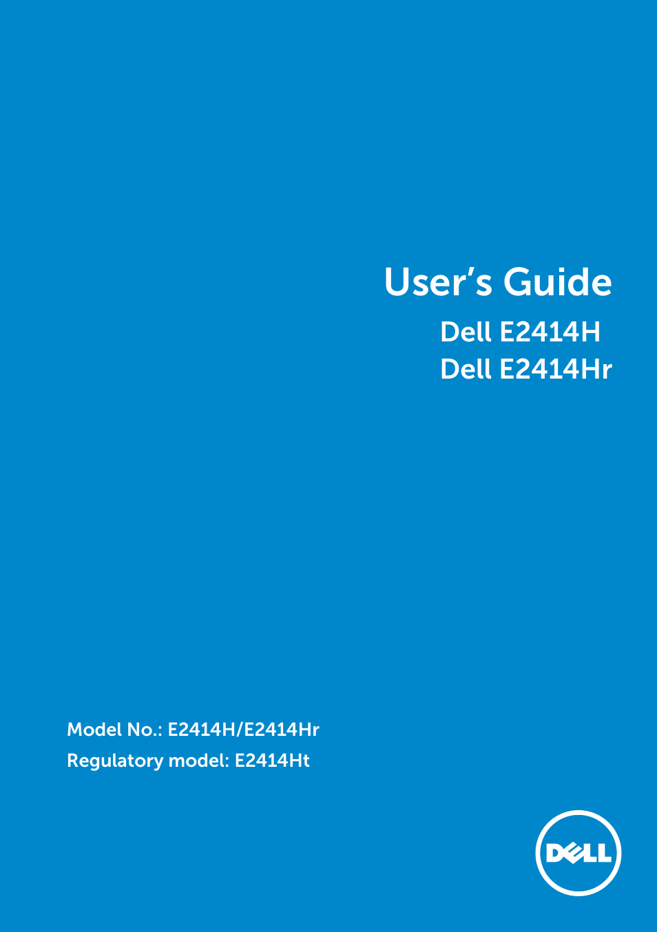 Dell E2414H Monitor User Manual | 34 pages