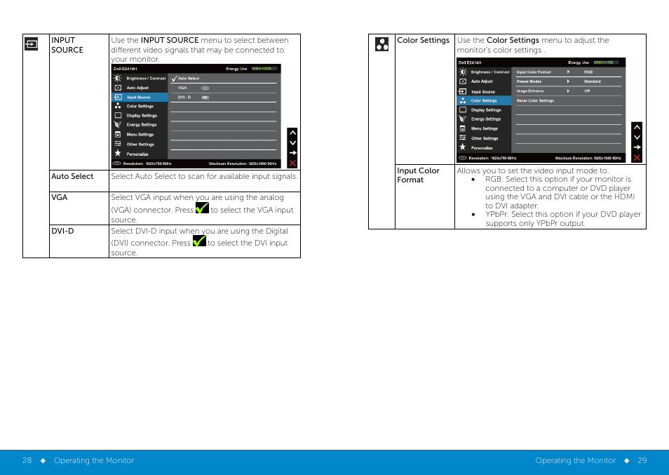 Dell E2414H Monitor User Manual | Page 15 / 34