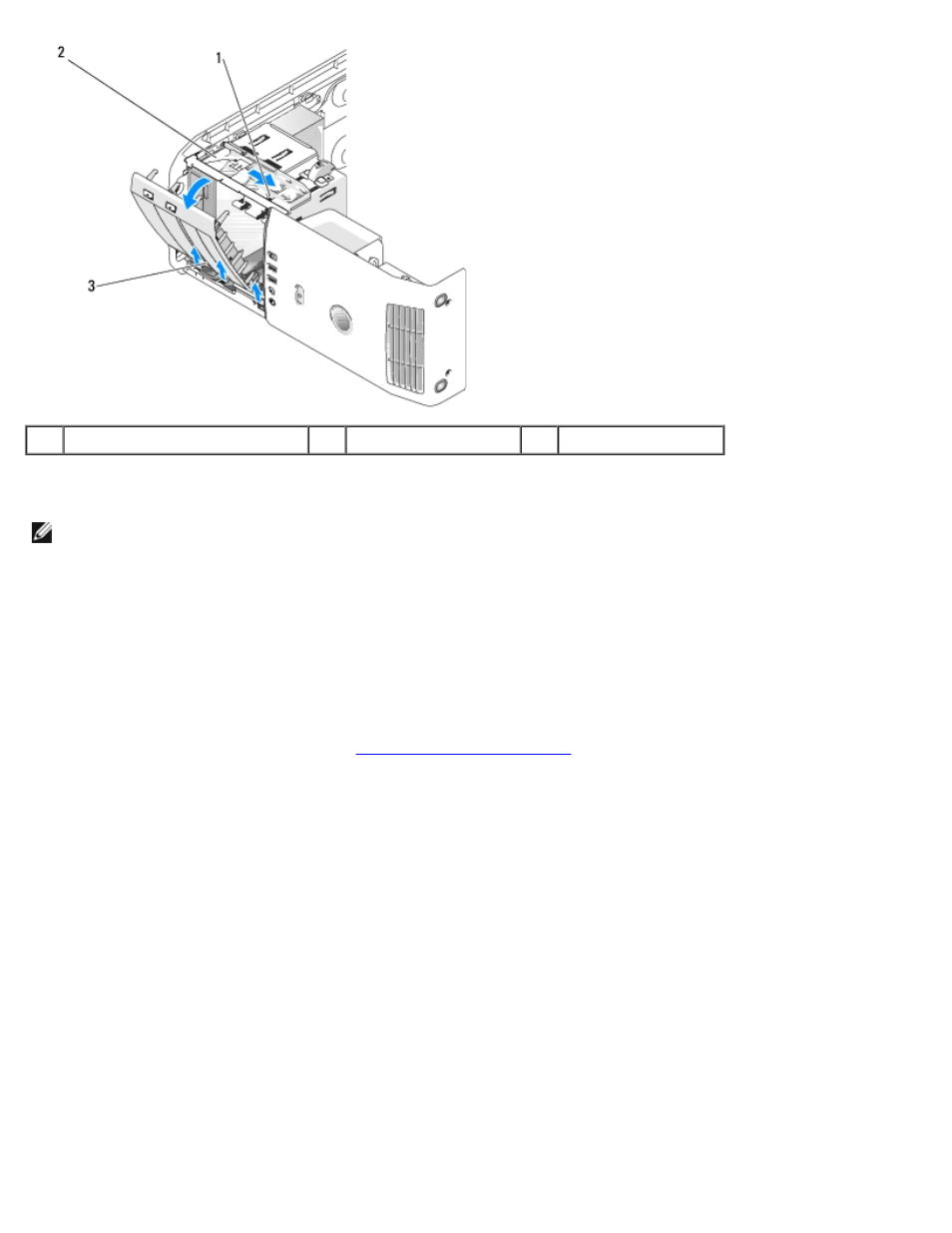 Replacing the drive-panel insert | Dell XPS 430 (Mid 2008) User Manual | Page 20 / 54