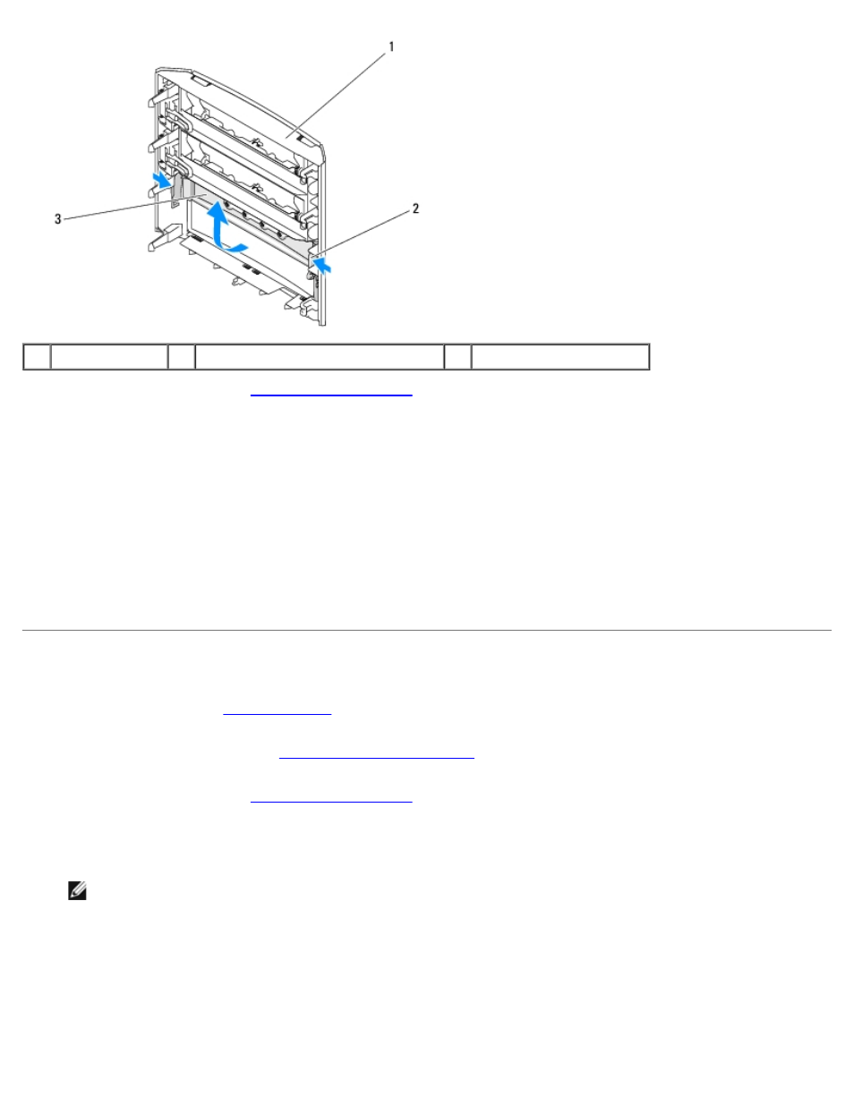 Replacing an optical drive | Dell XPS 430 (Mid 2008) User Manual | Page 21 / 54
