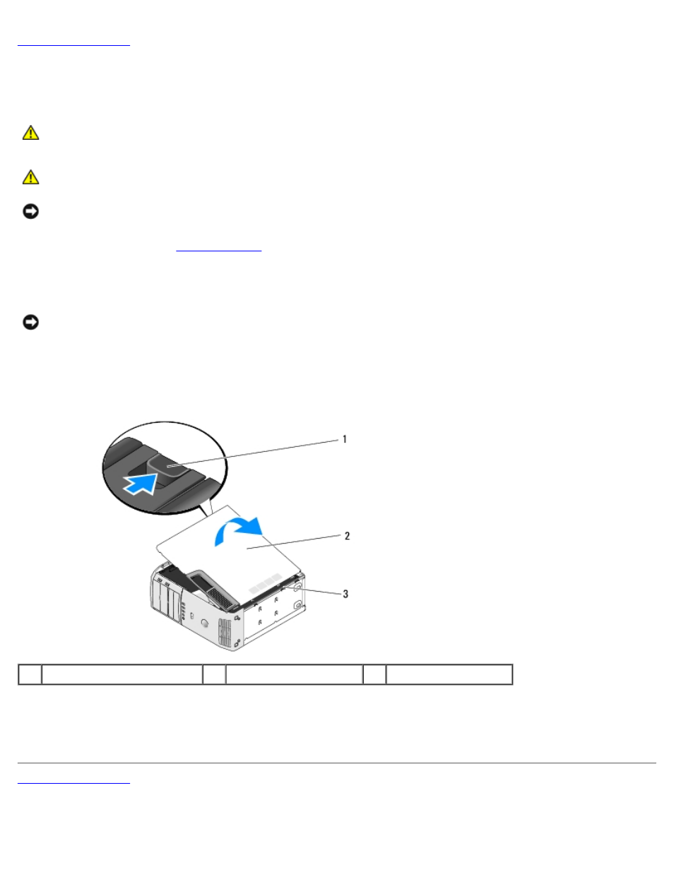 Removing the computer cover | Dell XPS 430 (Mid 2008) User Manual | Page 7 / 54