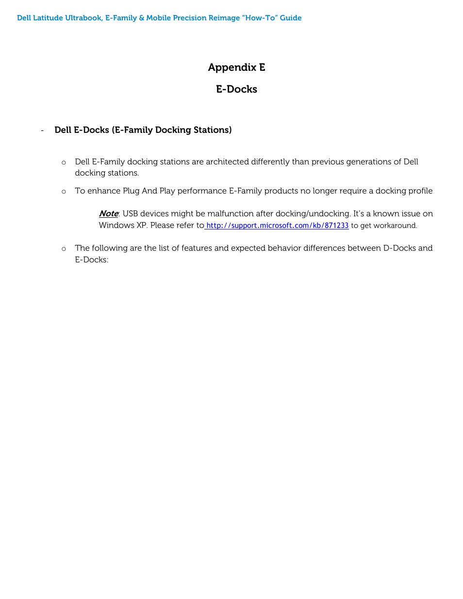 Appendix e - e-docks, Appendix e e-docks | Dell Latitude E5440 (Late 2013) User Manual | Page 44 / 46