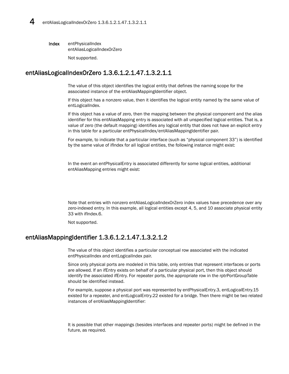 Entaliasmappingidentifier 1.3.6.1.2.1.47.1.3.2.1.2 | Dell POWEREDGE M1000E User Manual | Page 152 / 382