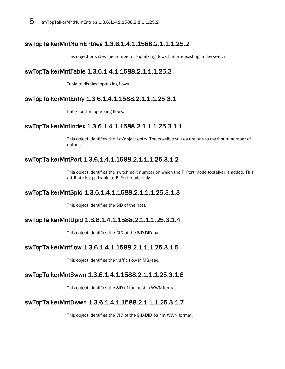 Swtoptalkermnttable 1.3.6.1.4.1.1588.2.1.1.1.25.3 | Dell POWEREDGE M1000E User Manual | Page 220 / 382