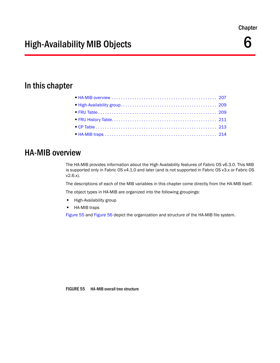 High-availability mib objects, In this chapter, Ha-mib overview | Chapter 6, Chapter 6, “high-availability mib objects, Chapter | Dell POWEREDGE M1000E User Manual | Page 225 / 382