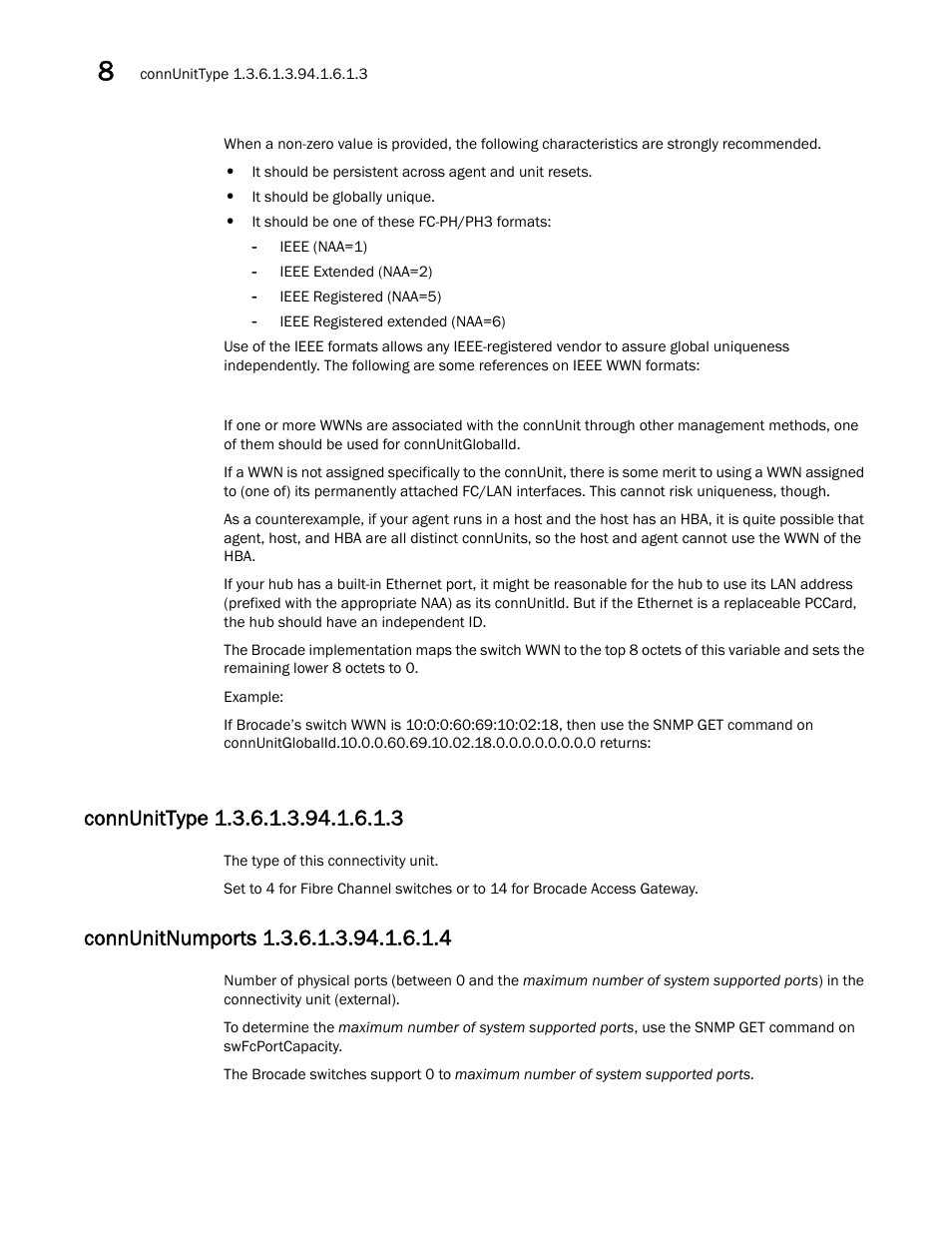 Connunittype 1.3.6.1.3.94.1.6.1.3, Connunitnumports 1.3.6.1.3.94.1.6.1.4 | Dell POWEREDGE M1000E User Manual | Page 256 / 382