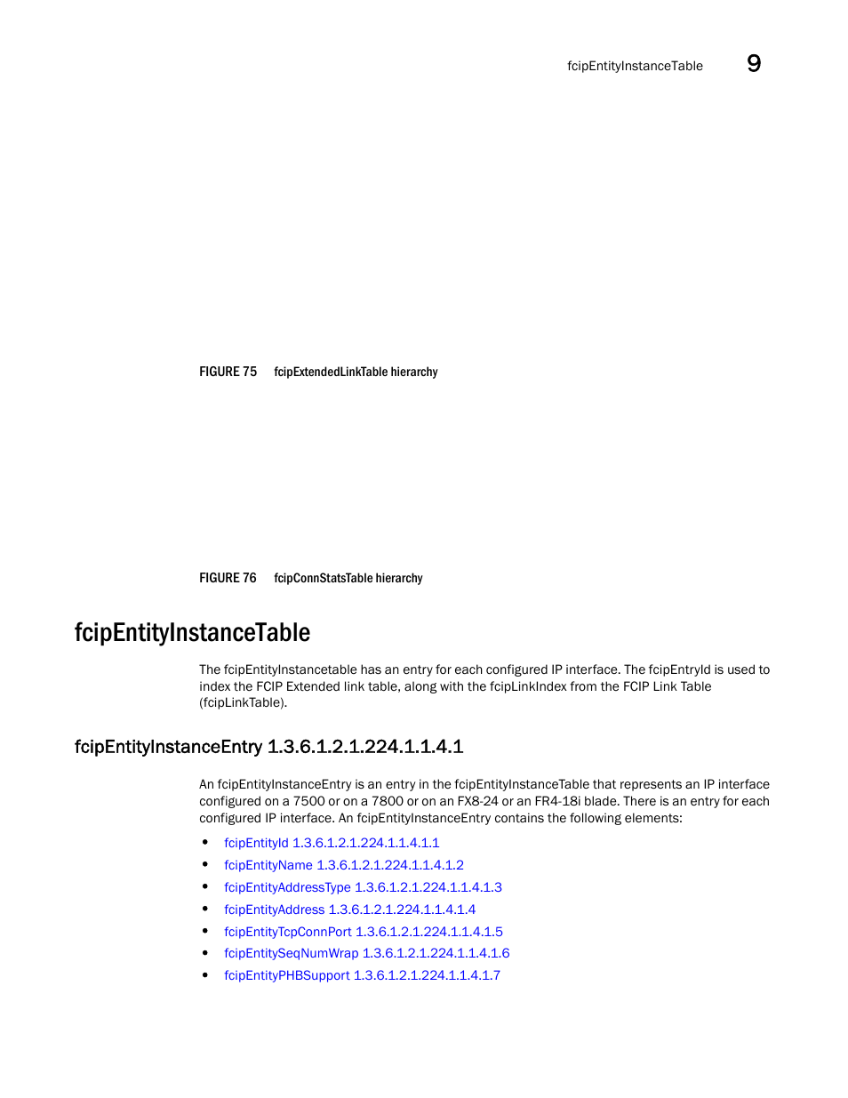 Fcipentityinstancetable, Figure 76, Fcipentityinstanceentry 1.3.6.1.2.1.224.1.1.4.1 | Dell POWEREDGE M1000E User Manual | Page 299 / 382