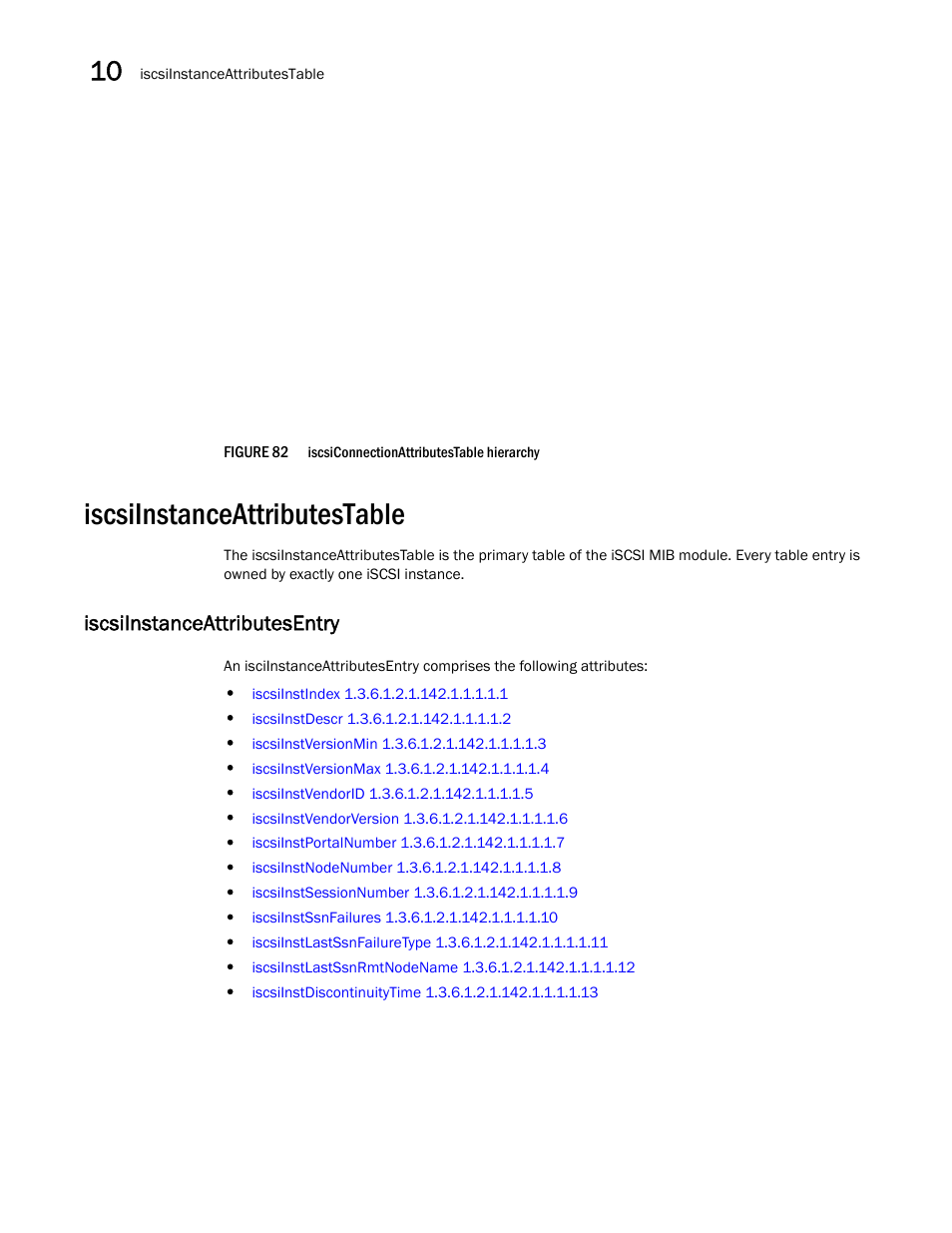 Iscsiinstanceattributestable, Figure 82, Iscsiinstanceattributesentry | Dell POWEREDGE M1000E User Manual | Page 310 / 382