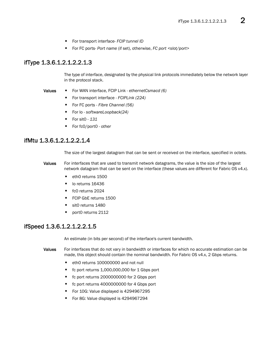 Iftype 1.3.6.1.2.1.2.2.1.3, Ifmtu 1.3.6.1.2.1.2.2.1.4, Ifspeed 1.3.6.1.2.1.2.2.1.5 | Dell POWEREDGE M1000E User Manual | Page 51 / 382