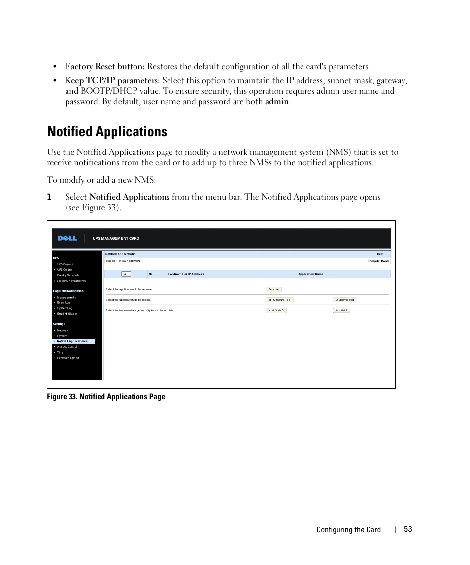 Notified applications | Dell UPS 1920T User Manual | Page 53 / 88