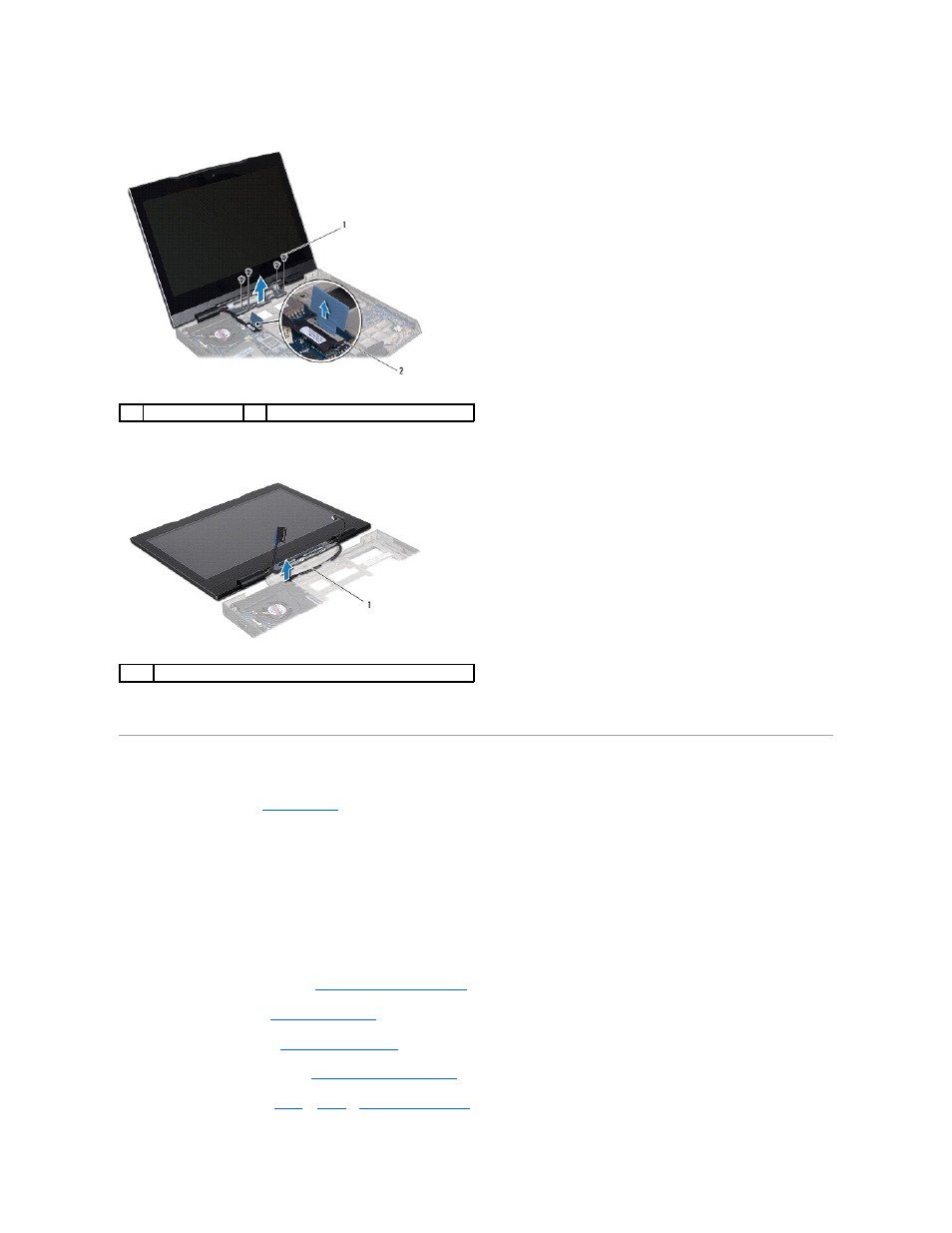 Replacing the display assembly | Dell Alienware M11x R2 (Mid 2010) User Manual | Page 15 / 43