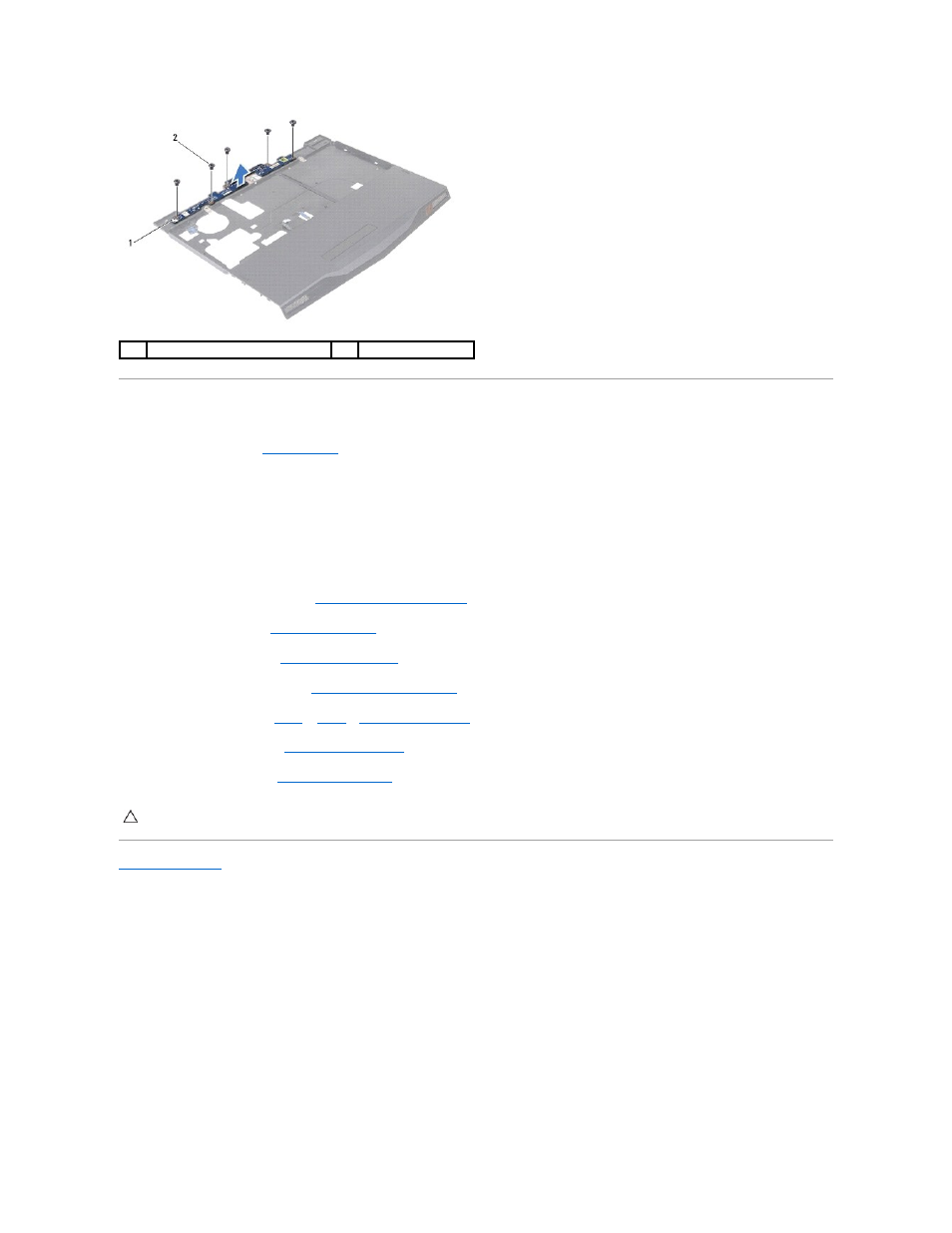 Replacing the status light board | Dell Alienware M11x R2 (Mid 2010) User Manual | Page 29 / 43