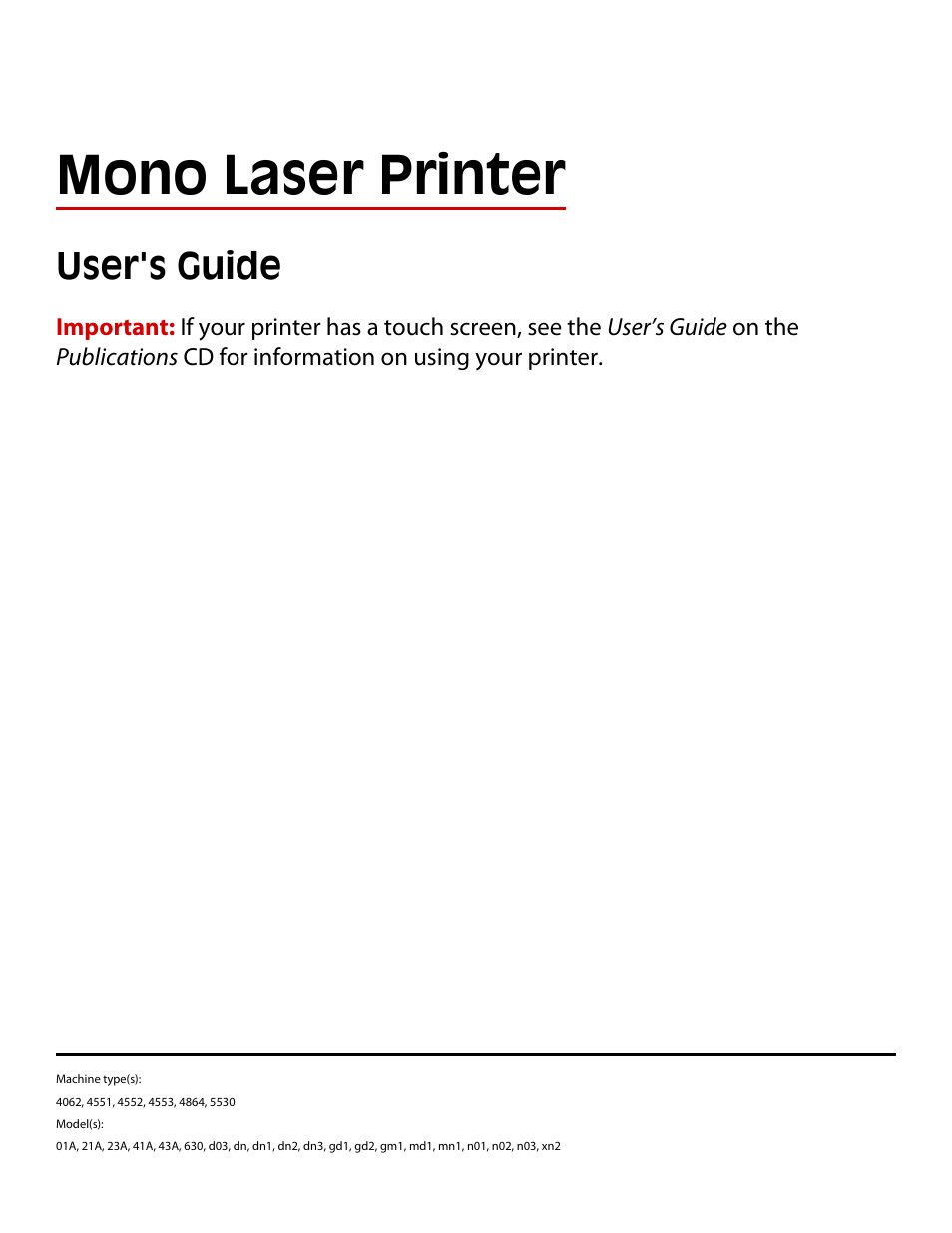 Dell 5530/dn Mono Laser Printer User Manual | 207 pages