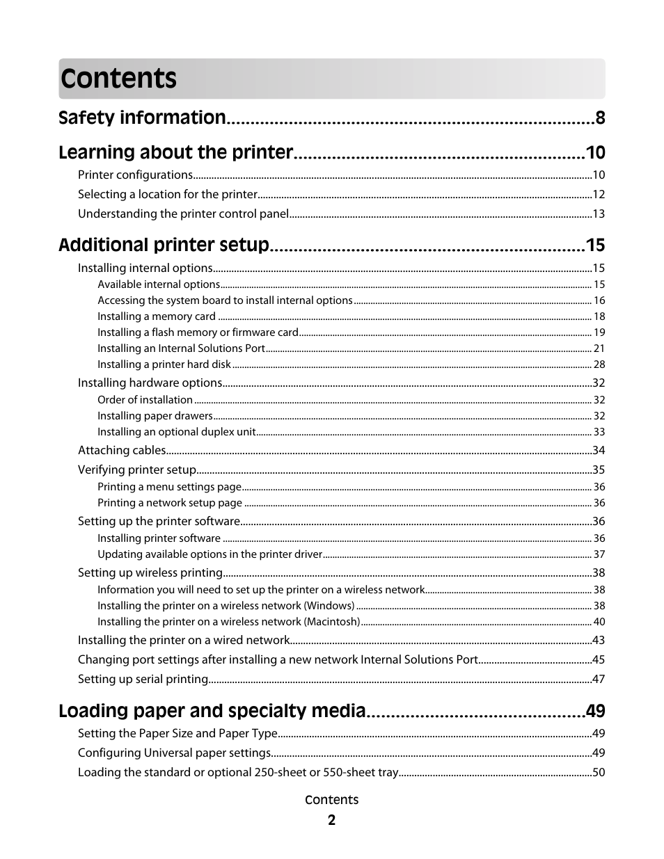 Dell 5530/dn Mono Laser Printer User Manual | Page 2 / 207