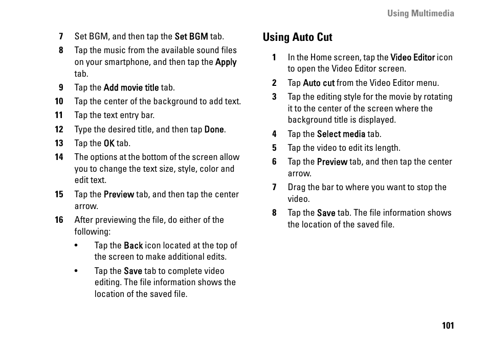 Using auto cut | Dell MINI 3IX User Manual | Page 103 / 145