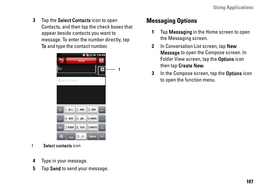 Messaging options | Dell MINI 3IX User Manual | Page 109 / 145