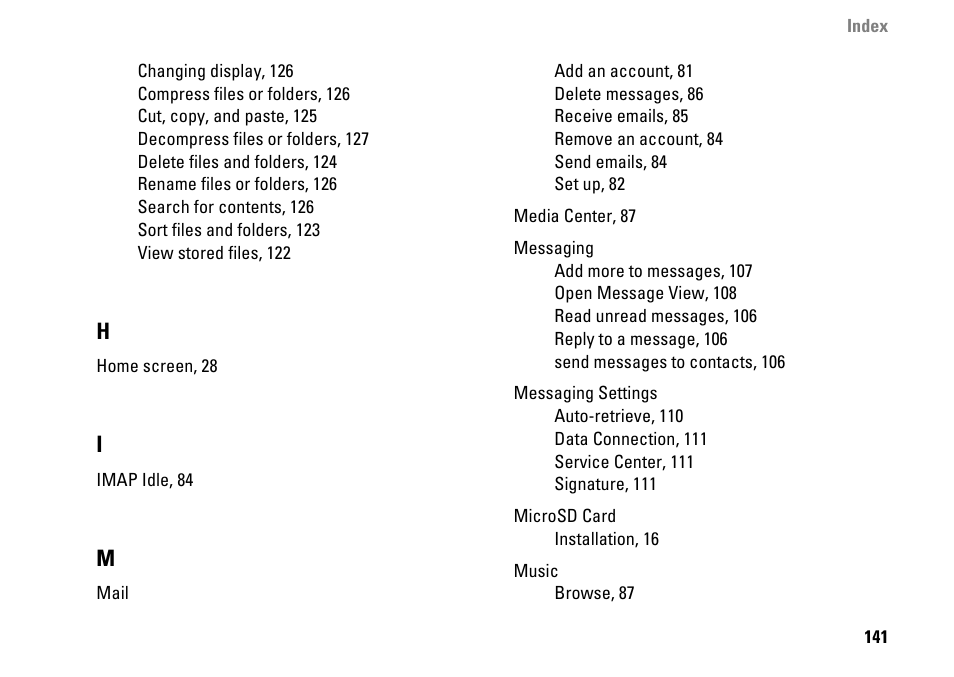 Dell MINI 3IX User Manual | Page 143 / 145