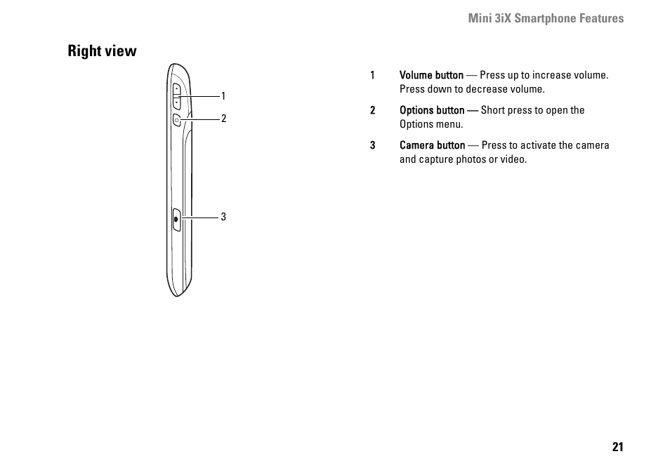 Right view | Dell MINI 3IX User Manual | Page 23 / 145