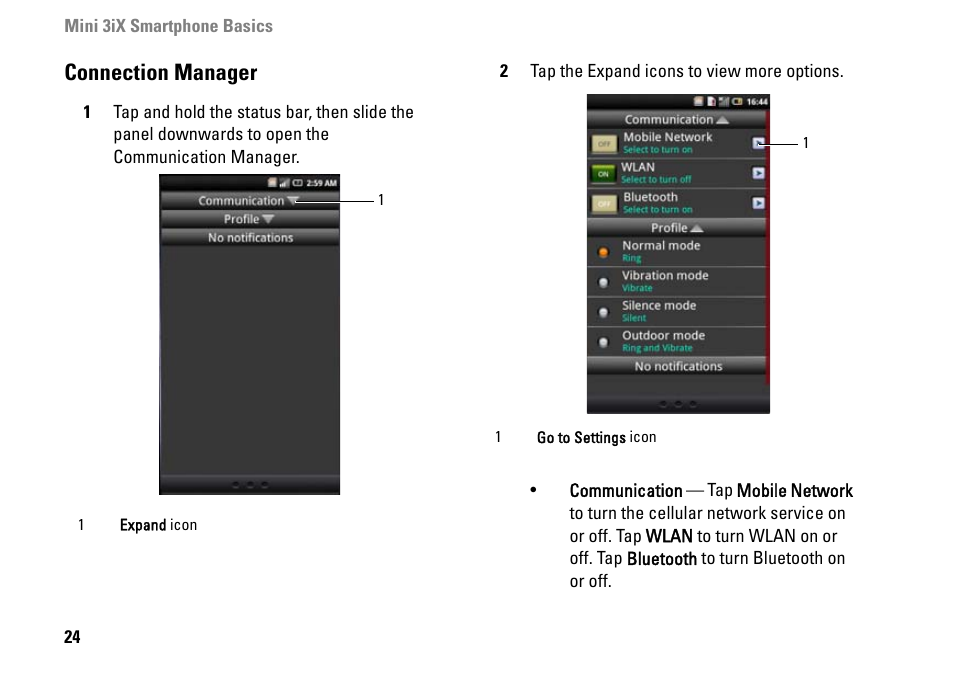 Connection manager | Dell MINI 3IX User Manual | Page 26 / 145